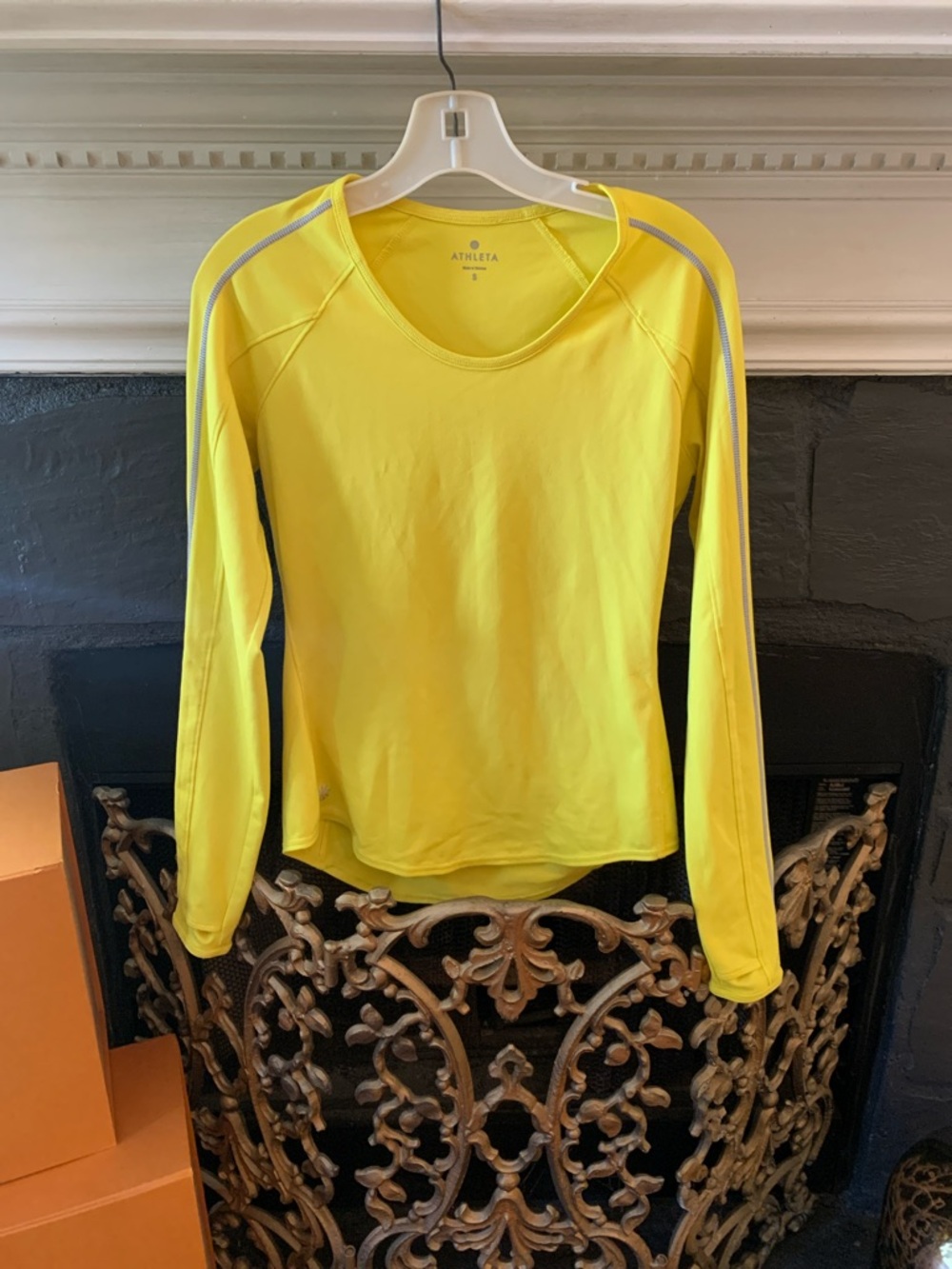 Athleta Bright Yellow Long-Sleeve Performance Tee